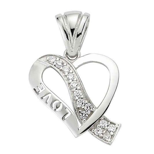 Love Heart Women's Silver Necklace