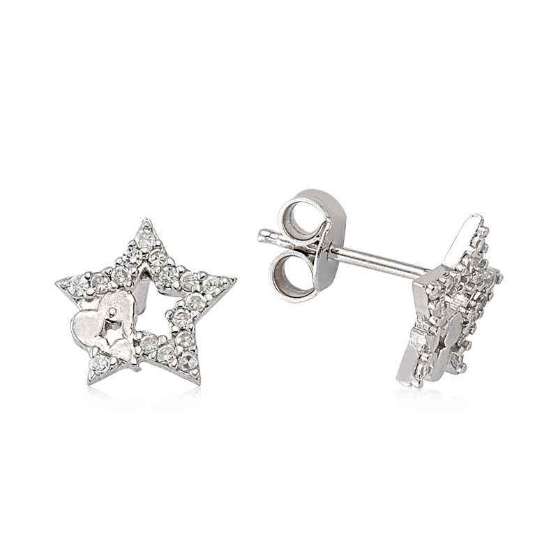 Star Stud Silver Earrings