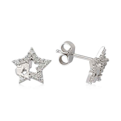 Star Stud Silver Earrings