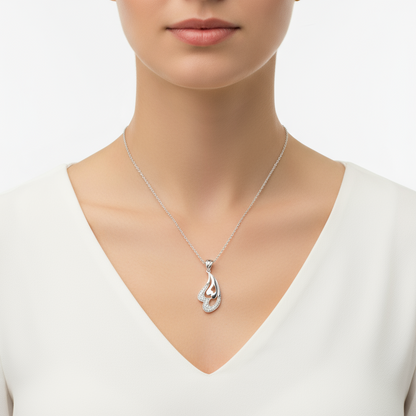 Herz Damen Silber Halskette