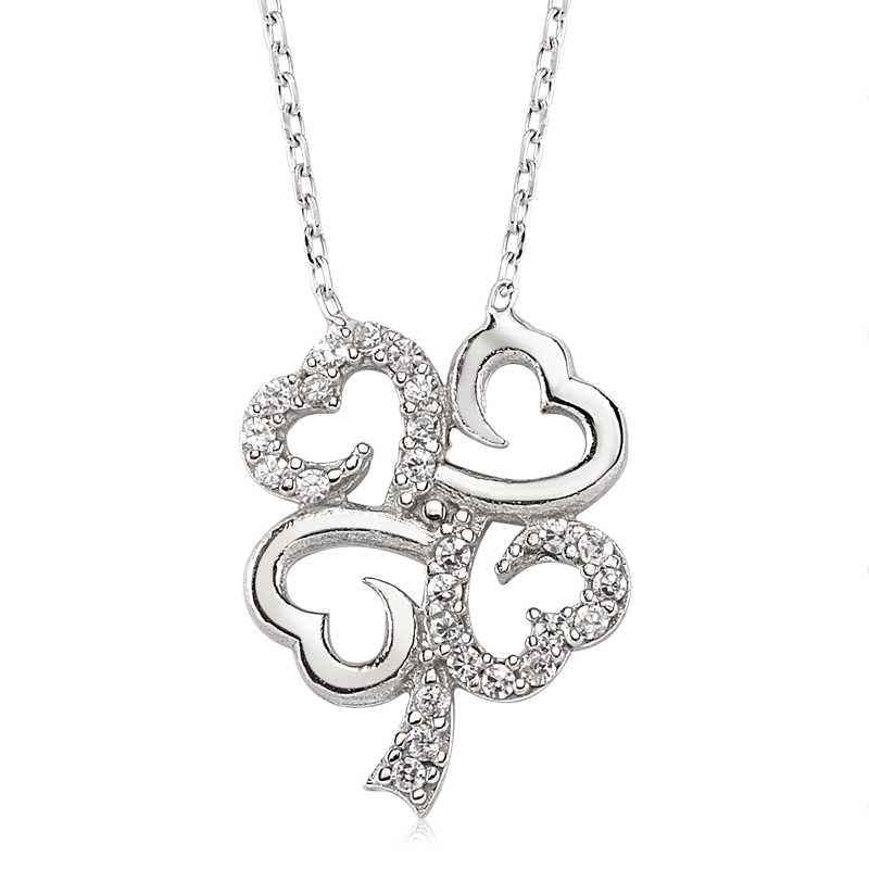 Four-Leaf Clover Women's Silver Pendant