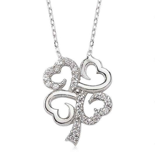 Four-Leaf Clover Women's Silver Pendant