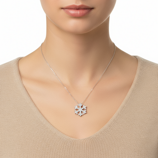 Snowflake Women's Silver Necklace