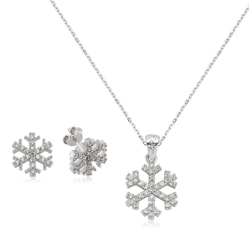 Ensemble argenté pour femme Snowflake