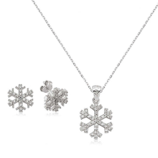 Ensemble argenté pour femme Snowflake