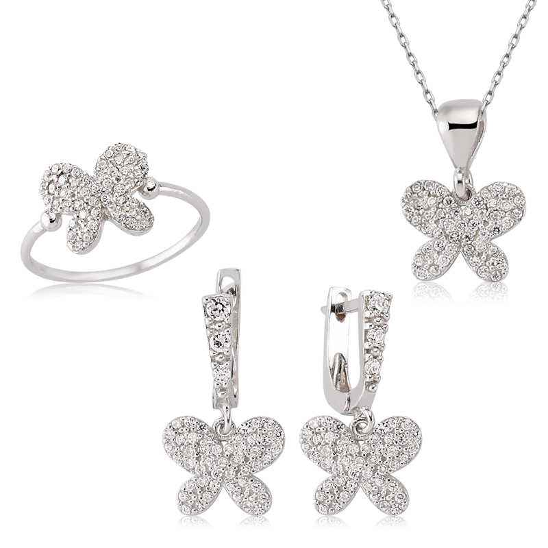 Butterfly Women's Silver Set