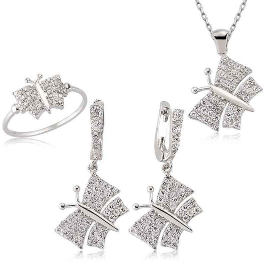 Butterfly Women's Silver Set