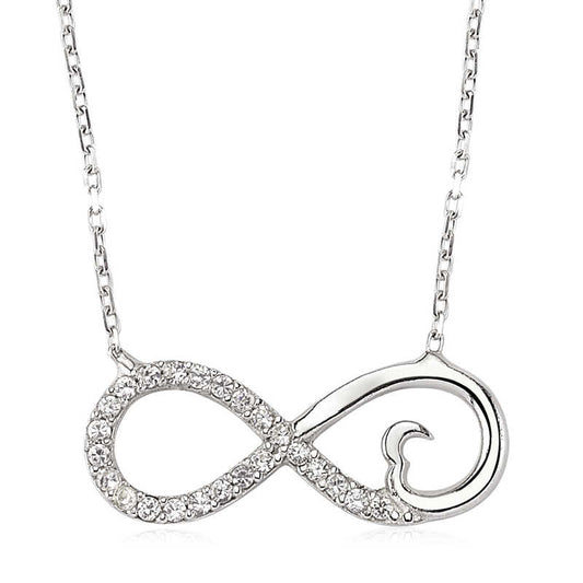 Heart Infinity Women's Silver Necklace