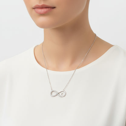 Herz Unendlichkeit Damen Silber Halskette