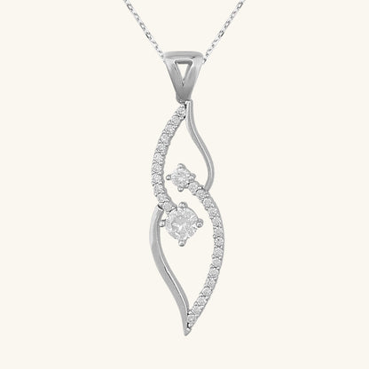 Single Stone Infinity Damen Silber Halskette