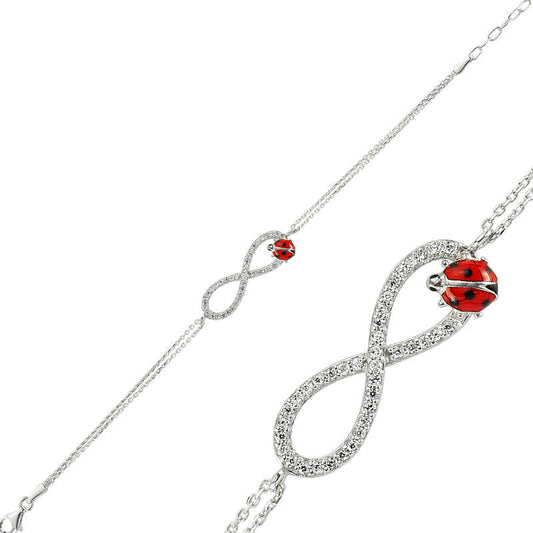 Bracelet en argent pour femme Coccinelle Infinity